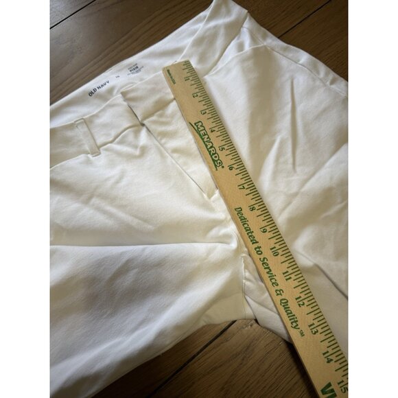 Old Navy Pants Women's Size 10 White High Rise Pixie Secret Smooth Pockets - Picture 5 of 14